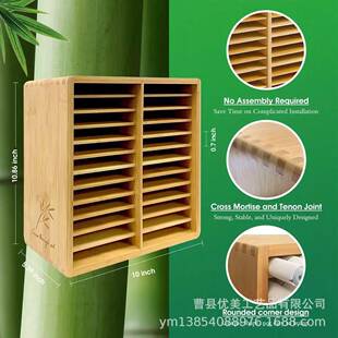 实木2558马克笔儿收纳盒桌面水彩笔储盒笔架童物油画棒画笔层多支