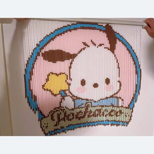 卡通珠帘定制 帕恰狗手工串珠门帘 房间装饰隔断挂帘家用玄关帘子