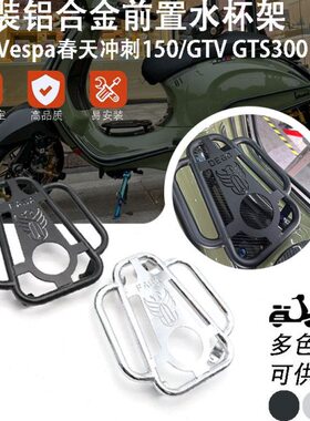 适用比亚乔Vespa烤肉架改装GTV6日 GTS300置物架水杯架高质量电镀
