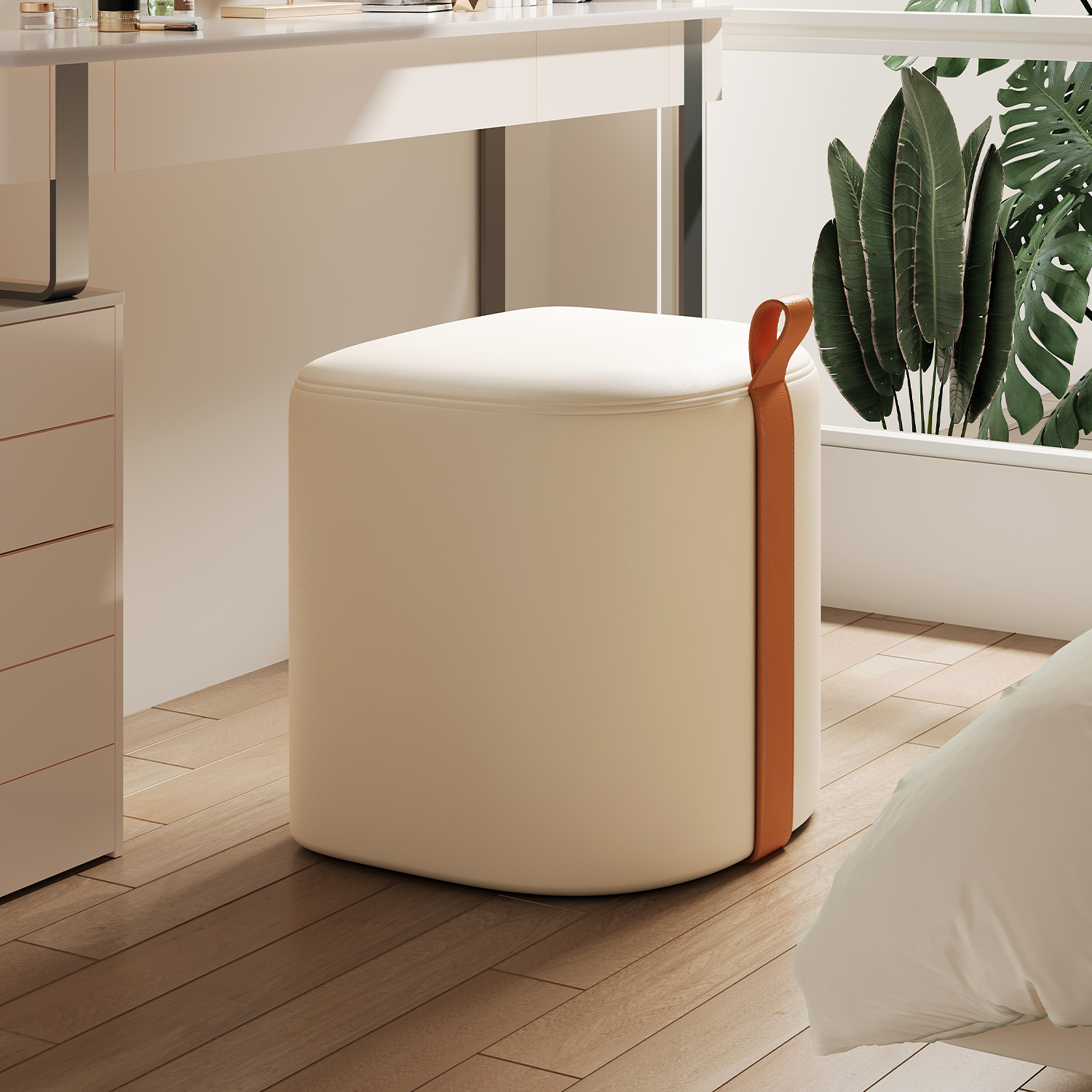 化妆凳轻奢高级感主卧室梳妆台凳子女生I卧室美甲凳储物梳妆凳矮