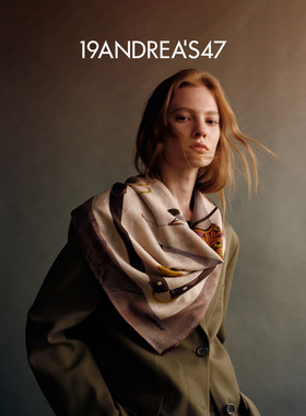 【天猫惊喜盒】19ANDREA'S47马年Carré Horse骏马印花纯羊绒方巾