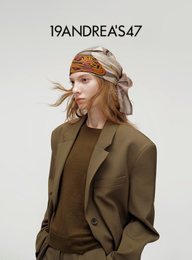 【马年首发】19ANDREA'S47 Carré Horse秋冬骏马印花纯羊绒方巾