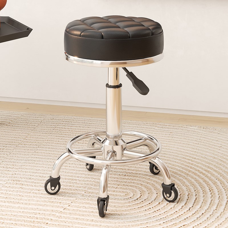 美容院专用大工h凳升降转椅圆凳美发美甲椅子美容凳子滑轮理发店
