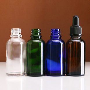真空包装12个装30ml棕色避光玻璃精油瓶美容化妆瓶胶头滴管瓶空瓶
