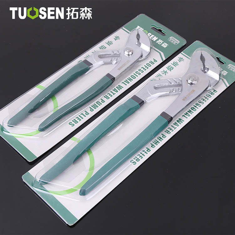 拓森水泵钳10寸12寸沾s塑柄手动水暖管道多功能可调节水管钳包邮