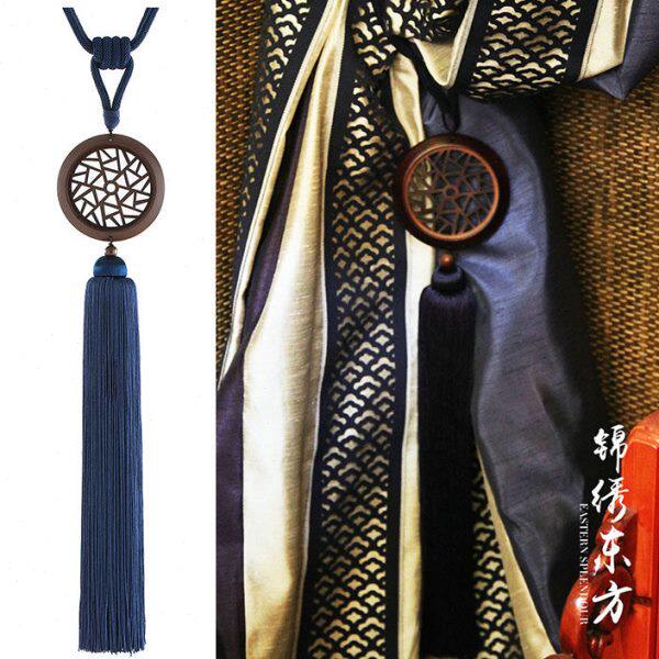 锦绣东方 新中式窗帘绑带现代简约绳扎带吊穗流苏绳子扣绑绳挂球