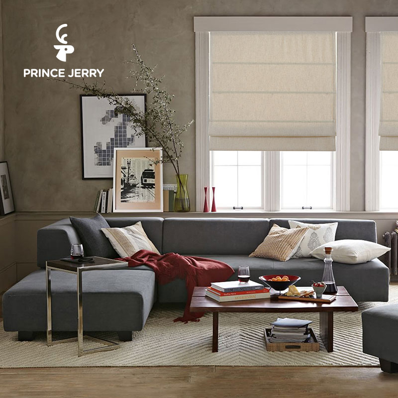 罗马帘窗帘北欧h简约升降帘欧式定制卷帘客厅棉麻纯色新款定制遮