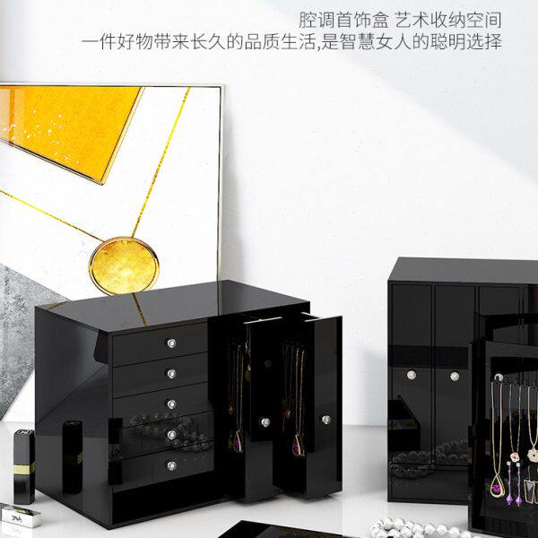 项链首饰盒收纳盒耳环饰品公主耳钉欧式耳饰韩国多层大容量首饰架