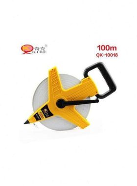 QK-10018奇克牌100米玻璃纤维架式布卷尺 皮卷尺