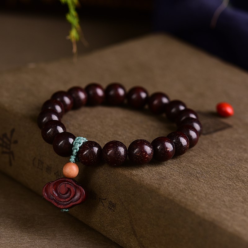 小叶紫檀单圈手链 珠径约:10mGm 简约大气 TY350