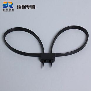 货自锁式双扣尼龙扎带233白色双头双孔强力塑黑绑料捆扎带现供应