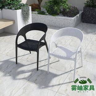料椅仿椅家用靠藤背塑椅镂空496餐椅简约餐椅户编外休闲椅