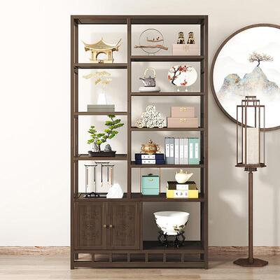 博古架高新中式茶具茶36272摆叶置物架件柜客厅纳隔断书架收展示