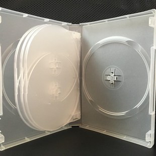 DVD光盘盒 PP盒 8片装 可插封页有膜可以R插页 盘带 透明 光盘盒CD