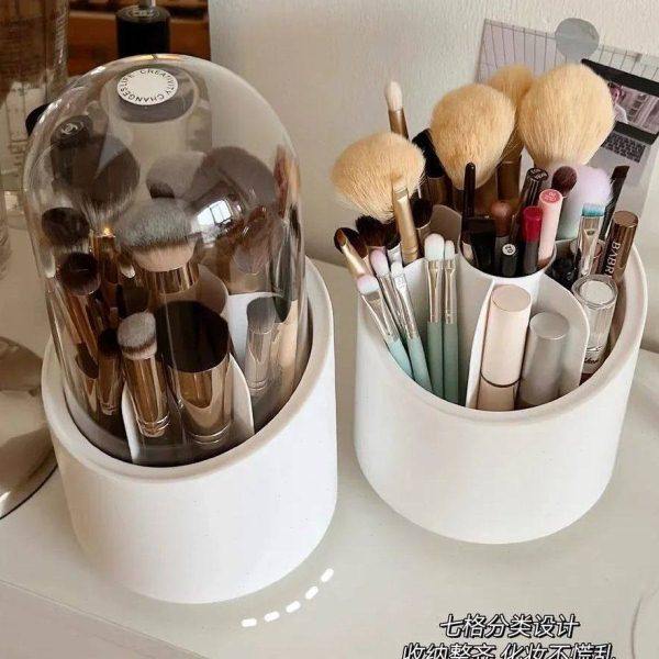 美妆蛋首饰置物架粉扑收纳盒大号透明旋转式化妆收纳盒防尘多层,收纳整理,化妆刷收纳盒/桶,淘宝优惠券,粉丝福利购,淘宝优惠卷