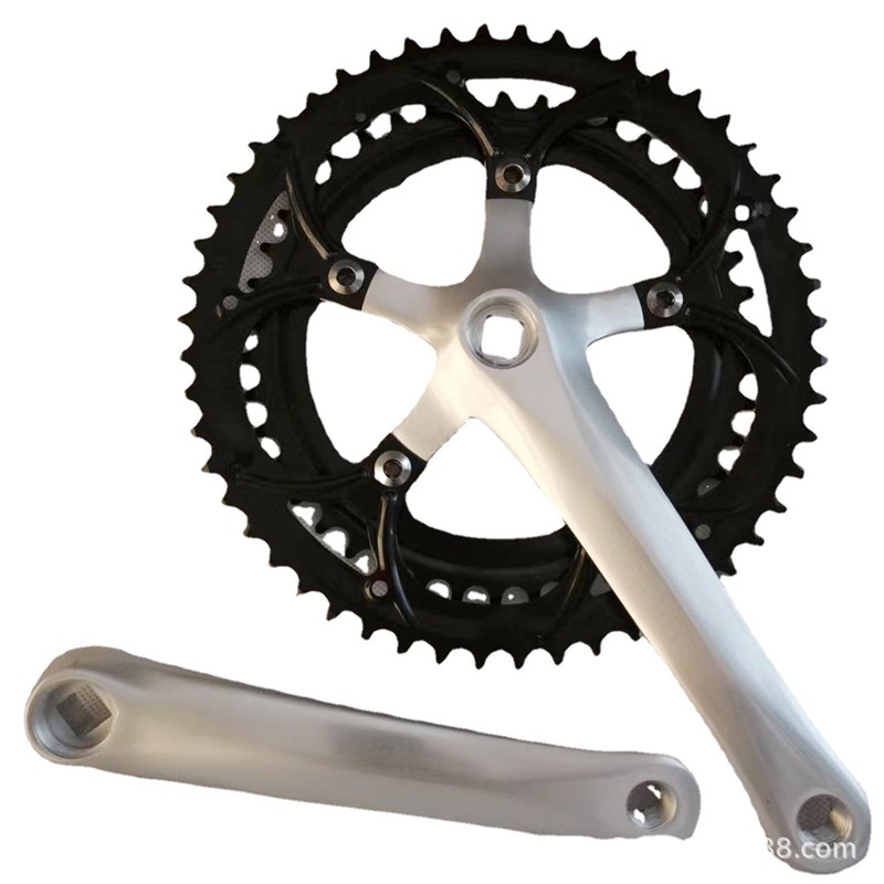 公路车牙盘52-42T 自行车赛车跑车 大齿轮盘 两片铝合金曲柄变速