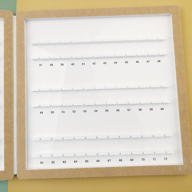 72孔美甲打磨头收纳盒展示架打磨机磨头展示板插孔卡本带72支卡位