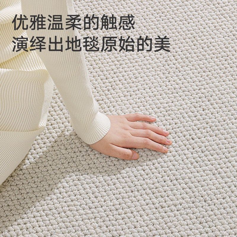 新西兰羊毛地毯客厅极简素色轻奢高级卧室沙发家用床边耐脏易打理