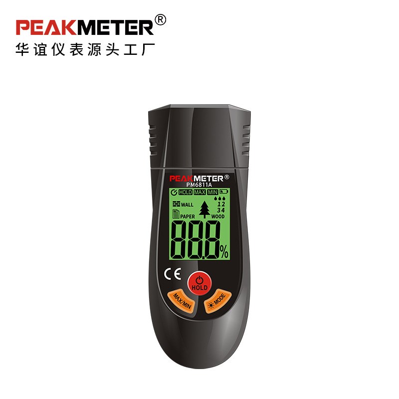 华谊PM6811A木材/墙体/纸张水分测试仪高精度便携含水量湿度检测