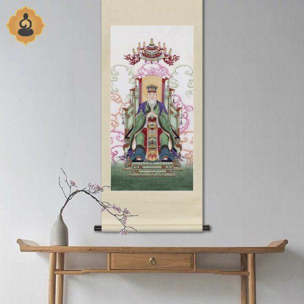 工笔人物画东王公木公东华帝君扶桑大帝画像中式画轴卷轴画框挂画,家居饰品,国画,淘宝优惠券,粉丝福利购,淘宝优惠卷