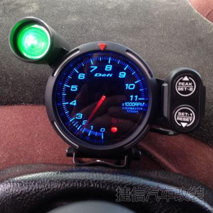 C2款仪表3.7寸80mm转速表赛车改装转数仪表改装仪表7彩色Ａ1通用