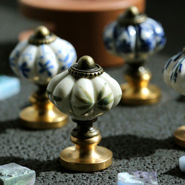 复古陶瓷火漆印章手柄唯美中国风火漆手柄古典火漆印章头手柄工具