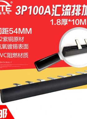 3P100A汇流排加宽 紫铜2.0*10 断路器连接排DZ47 C45接线排KT003