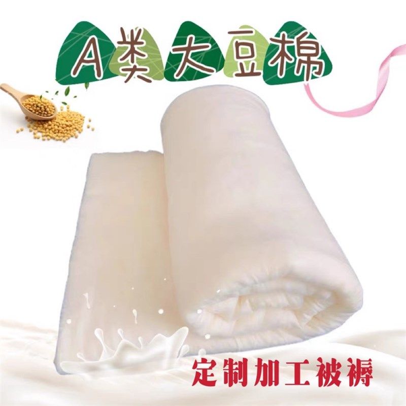 买一送一可水洗整张做被子用的大豆纤维棉被芯丝棉太空宝宝晴纶棉