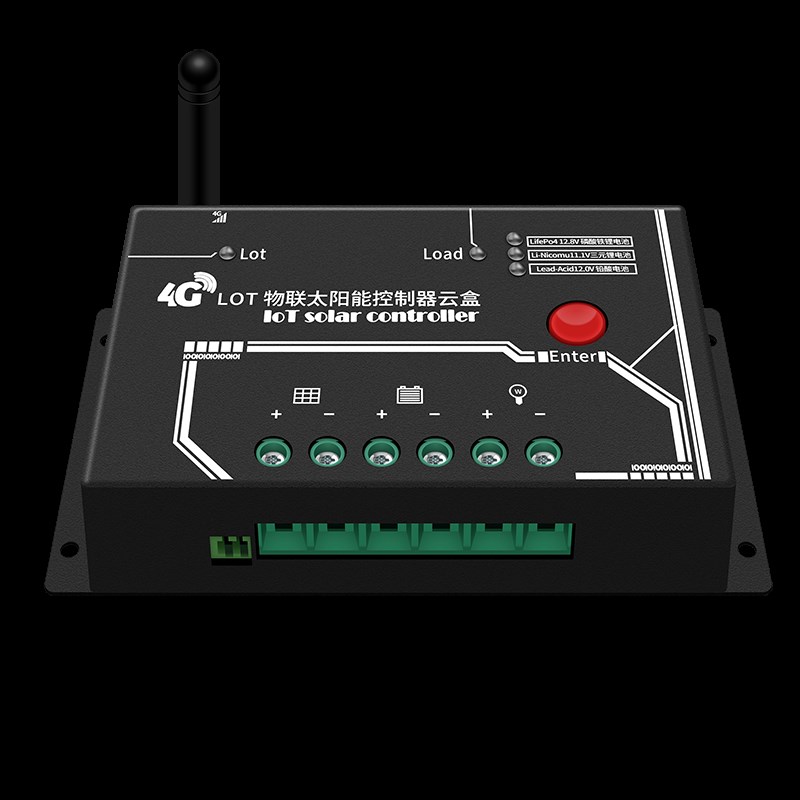 4G物联网太阳能控制器智能云盒12V24V蓄锂电池光伏充电手机APP远