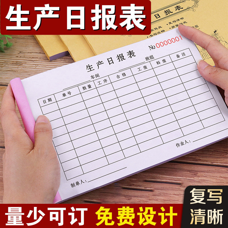 生产日报表二联库存盘点加工本车间工作调拨单采购单每日销售报表