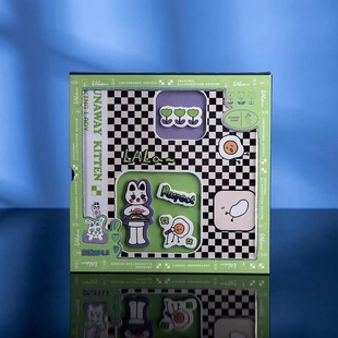 暴走小兔方形镂空立体手账本女孩方方本送礼生日礼物彩页手帐本子