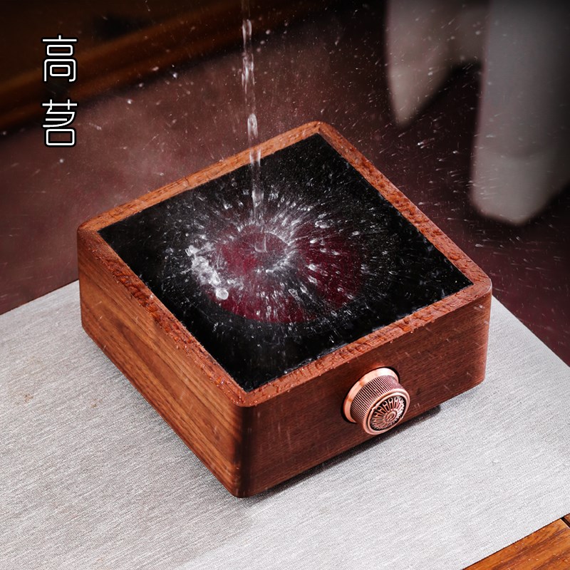 A524胡桃木电陶炉蒸煮两用玻璃壶家用提梁煮茶壶耐高温小型蒸汽煮