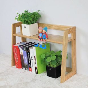 包邮纯实木书桌收纳置物架桌面书架收纳架红橡木学生简易小书架