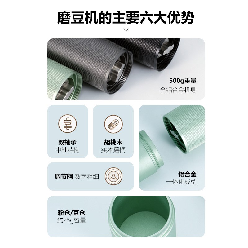 新款手摇咖啡磨豆机咖啡豆研磨机小型手磨咖啡机咖啡手动研磨器具