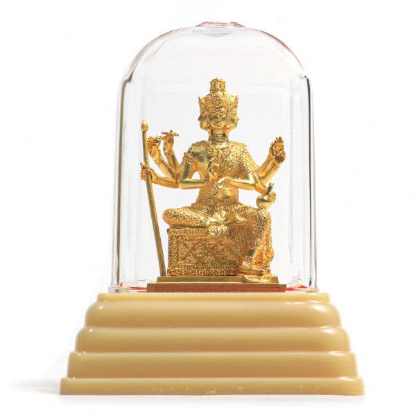 泰国佛牌 爱侣湾 四面佛 龙婆禅南 限量版带编号 2554年 铜制镀金