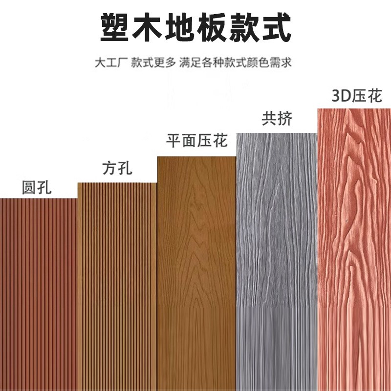 WO塑木地板户外防腐木板露台栈道木塑地板共挤阳台花园防水木地板