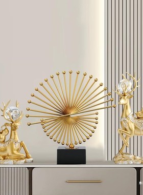 客厅电视柜摆件家里轻奢高档地台面酒柜装饰品入门入户玄关家居鹿