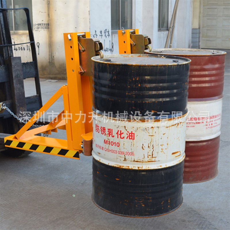 DG1000A重型单鹰嘴双油桶夹具 专用叉车桶夹 油桶单鹰嘴夹具
