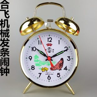合飞上发条闹钟复古机械闹钟创意学生卧室超大声闹表老式金属钟表