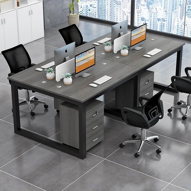 X薏1办公桌椅组合简约现代职员工位6人屏风卡座办公室4四六人