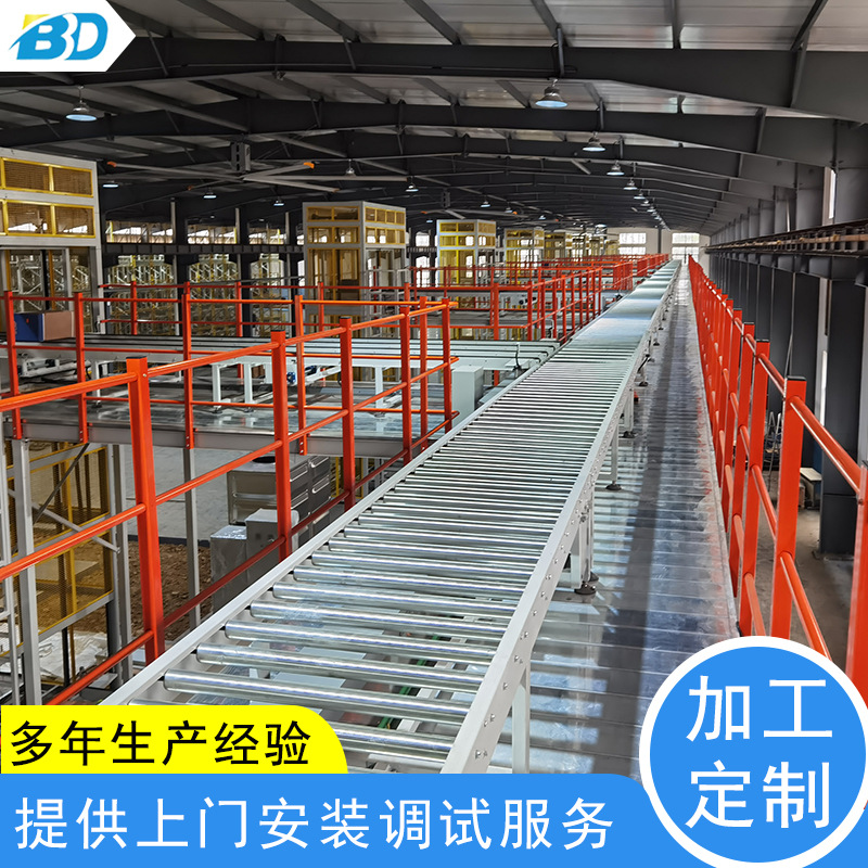 小型滚筒输送机爬坡机辊筒输送机输送物流传送带自动化设备厂家