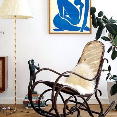 伽罗生活波兰进口索耐特摇椅藤编南洋风休闲椅中古实木客厅阳台,住宅家具,摇椅,淘宝优惠券,粉丝福利购,淘宝优惠卷