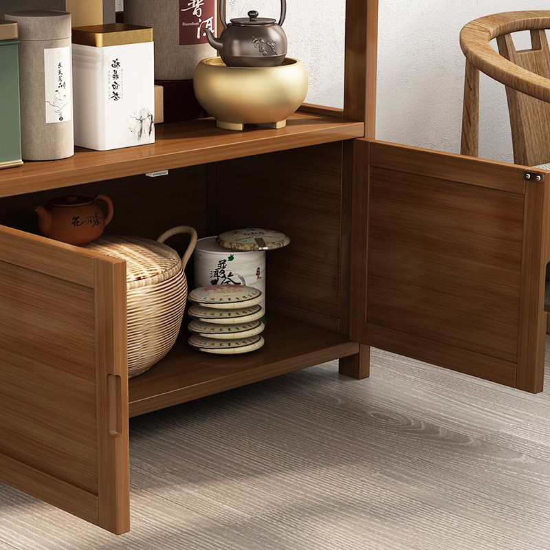 茶架子置物架多层茶叶收纳柜客厅小型博古架茶室茶具架茶叶展示柜