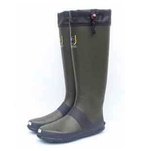 超软胶皮靴高筒雨鞋 平底插秧靴 男女情侣雨靴郊游溯溪野营观鸟水鞋