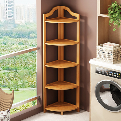 楠竹转角花架子客厅落地式多肉绿C萝植物架阳台简约多层花盆三角