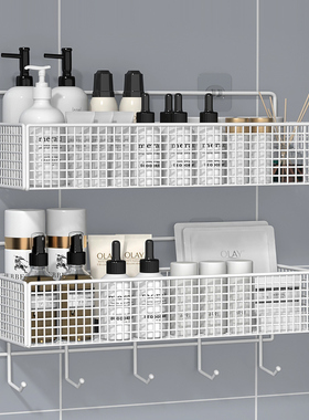 免打孔卫生间置物架厕所洗手间墙上壁挂架子浴室T洗漱台用品收纳