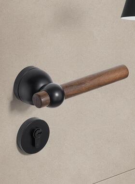 胡桃木门锁室内家把用实AY2-M10木房门锁分卧室木门手体锁卫生锁