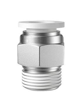 接气动元件快速接头PC全系列螺外直612通快插接头气管头黄铜纹镀