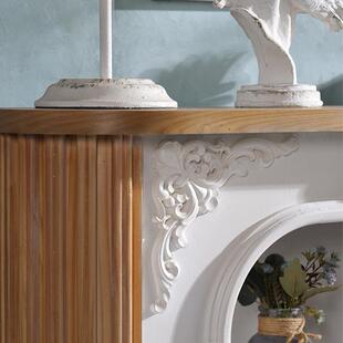 法式复古雕花壁炉架电子仿真火壁别墅炉关置玄物台手雕工无品牌/