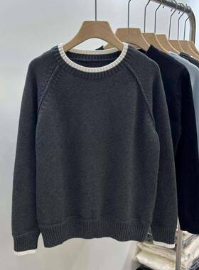 粗反穿骨 1JIY00女厚%纯毛衣上装春秋冬季棉款衣宽松单X线KZ全棉